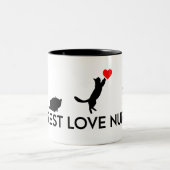 Krankenschwesterkatze - 4 niedliche Katzen Zweifarbige Tasse (Mittel)