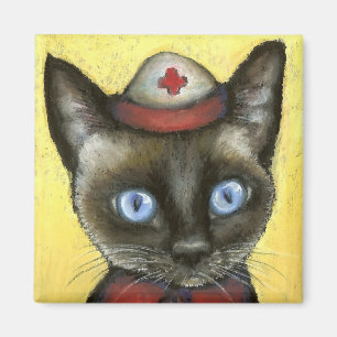 Krankenschwesterkatze Magnet