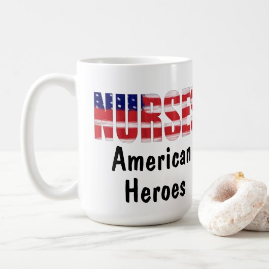 Krankenschwestern, amerikanische Helden Kaffeetasse (Mit Donut)