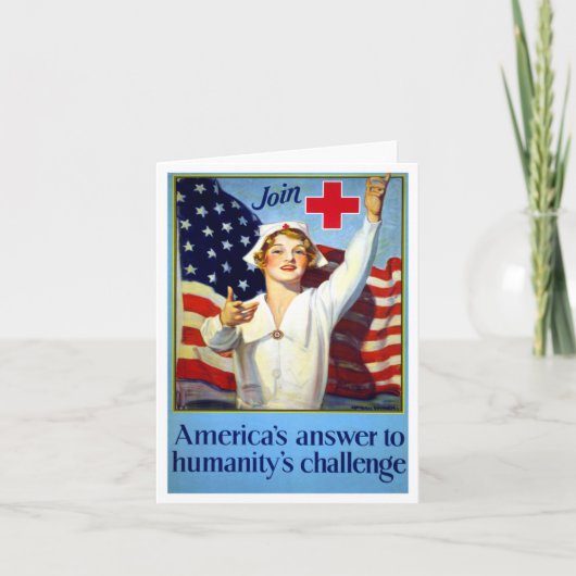 Krankenschwestern - Amerikas Antwort auf die Herau Dankeskarte (Vorderseite)