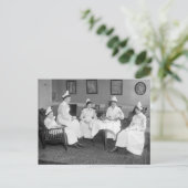 Krankenschwestern bei Tee, Anfang des 19. Jahrhund Postkarte (Stehend Vorderseite)