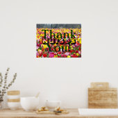 Krankenschwestern Danke! Poster Art Pflege Woche T (Küche)