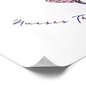 Krankenschwestern denken, fühlen und pflegen poster (Ecke)