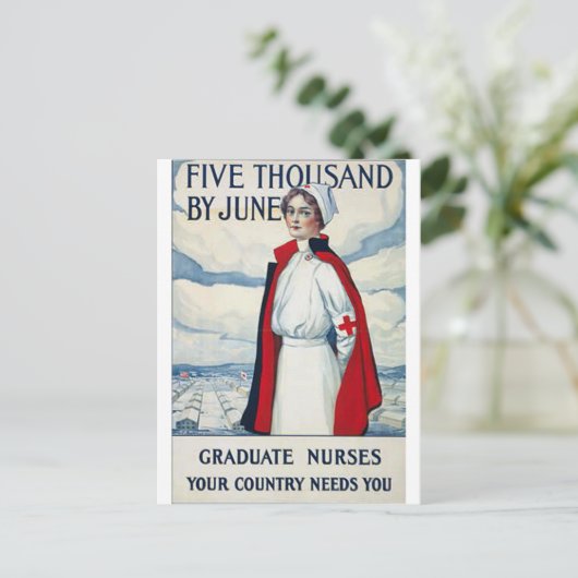 Krankenschwestern erforderlich postkarte (Stehend Vorderseite)