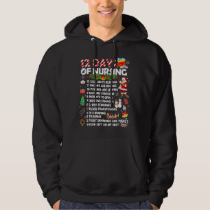Krankenschwestern frohe Weihnachten 12 Tage Kranke Hoodie