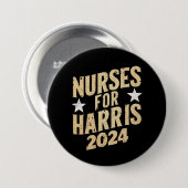 Krankenschwestern für Harris 2024 USA Button (Vorne & Hinten)
