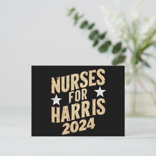 Krankenschwestern für Harris 2024 USA Postkarte (Stehend Vorderseite)