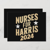 Krankenschwestern für Harris 2024 USA Postkarte (Vorne/Hinten)