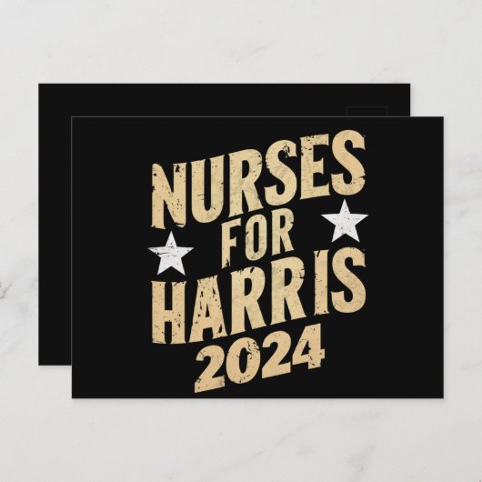 Krankenschwestern für Harris 2024 USA Postkarte (Vorne/Hinten)