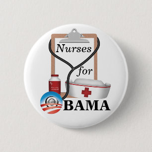 Krankenschwestern für Obama! Button