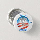 Krankenschwestern für Obama! Button (Vorne & Hinten)