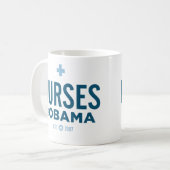 Krankenschwestern für Obama Kaffeetasse (Vorderseite Links)