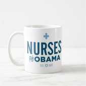 Krankenschwestern für Obama Kaffeetasse (Links)