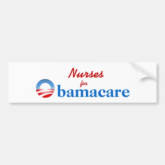 Krankenschwestern für Obamacare Autoaufkleber (Vorne)