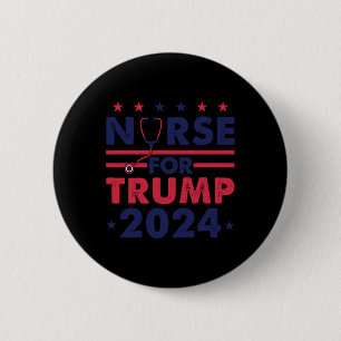 Krankenschwestern für Trump 2024 - Amerikanische S Button