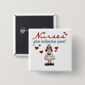 Krankenschwestern geben intensive Pflege T - Shirt Button (Vorne & Hinten)