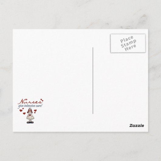 Krankenschwestern geben intensive Pflege T - Shirt Postkarte (Rückseite)