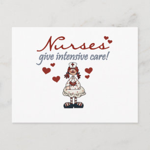 Krankenschwestern geben intensive Pflege T - Shirt Postkarte