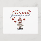 Krankenschwestern geben intensive Pflege T - Shirt Postkarte (Vorderseite)