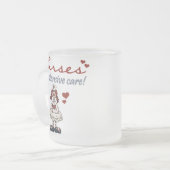 Krankenschwestern geben intensive Sorgfalt-T - Mattglastasse (Vorderseite Links)