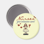 Krankenschwestern geben Intensivpflege-T-Shirts un Magnet (Vorderseite/Rückseite)