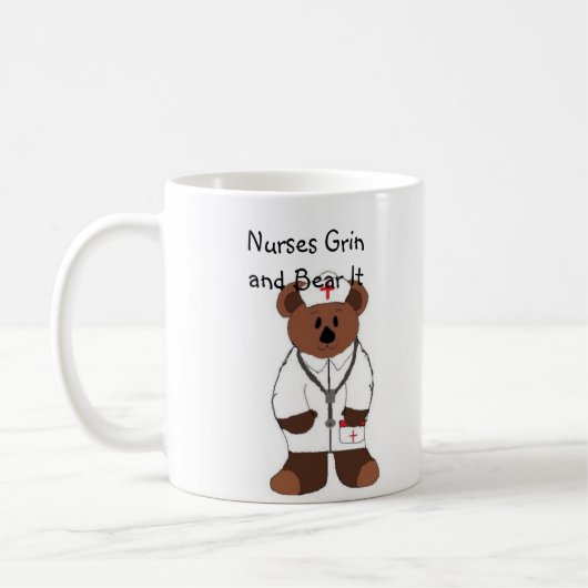 Krankenschwestern Grin and Bear It Kaffeetasse (Links)