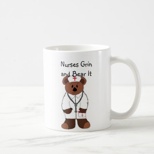 Krankenschwestern Grin and Bear It Kaffeetasse (Rechts)