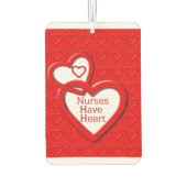 Krankenschwestern haben den Tag der Herzkrankheite Autolufterfrischer (Rückseite)