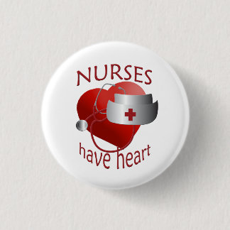 Krankenschwestern haben einen runden Knopf für die Button