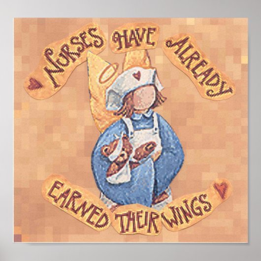 Krankenschwestern haben Flügel Poster (Vorne)
