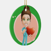 Krankenschwestern haben große Herzen - SRF Keramikornament (Rechts)