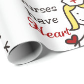 Krankenschwestern haben Herz Geschenkpapier (Rolleneckpunkt)