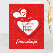 Krankenschwestern haben Herz, Glückwünsche Karte (Gelbe Blume)