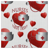 Krankenschwestern haben Herzkrankheiten Stoff (Nahaufnahme)