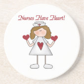 Krankenschwestern haben herzliche T - Shirt und Ge Getränkeuntersetzer (Vorne)