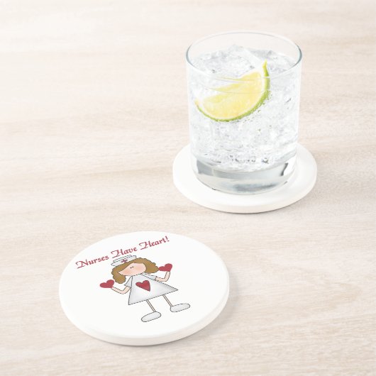 Krankenschwestern haben herzliche T - Shirt und Ge Getränkeuntersetzer (Seite)