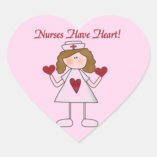 Krankenschwestern haben herzliche T - Shirt und Ge Herz-Aufkleber (Vorderseite)