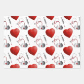 Krankenschwestern haben Papierblätter für Herz Geschenkpapier Set (Vorderseite 3)
