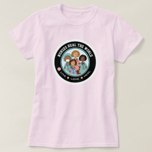 Krankenschwestern heilen die Welt. Geschenke Nurse T-Shirt