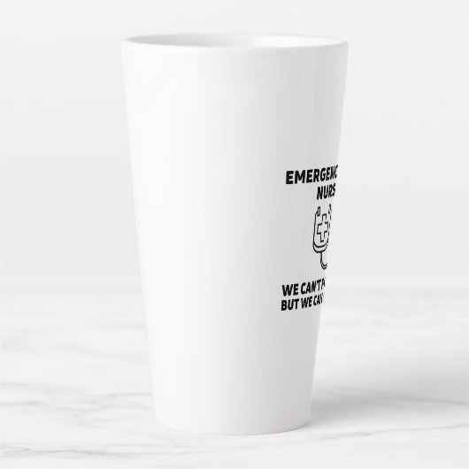 Krankenschwestern in Notunterkünften ernähren sich Milchtasse (Vorderseite)