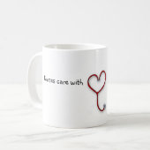 Krankenschwestern interessieren sich mit Herzen - Kaffeetasse (Vorderseite Links)