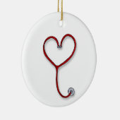 Krankenschwestern interessieren sich mit Herzen - Keramikornament (Rechts)