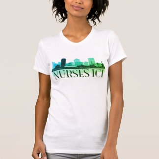 Krankenschwestern IuK-Skyline (Multi-Grüntöne) T-Shirt