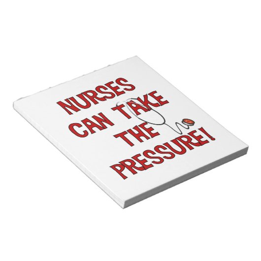 Krankenschwestern können den Druck ausüben Notizblock (angewinkelt)