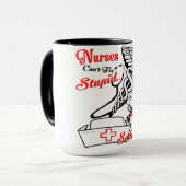 Krankenschwestern können dummes nicht regeln… Aber Tasse (Vorderseite Links)