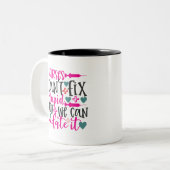 Krankenschwestern können keinen Stupid reparieren, Zweifarbige Tasse (Vorderseite Links)