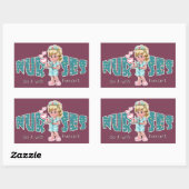 Krankenschwestern kümmern sich um das Herz. Niedli Rechteckiger Aufkleber (Blatt)