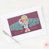 Krankenschwestern kümmern sich um das Herz. Niedli Rechteckiger Aufkleber (Umschlag)