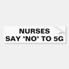 Krankenschwestern lehnen 5G ab Autoaufkleber