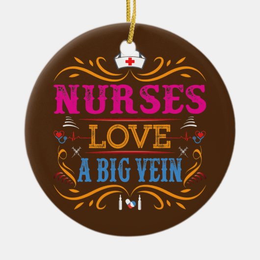 Krankenschwestern Liebe Eine schöne Stadt Keramik Ornament (Vorne)